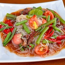 ตำเส้นเล็กพริกสด