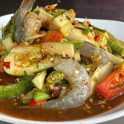 ตำแตงกุ้งสด ปูม้า