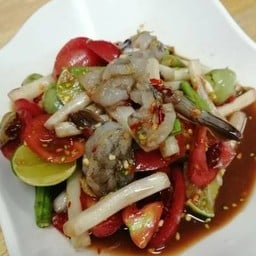 ตำไหลบัวกุ้งสด