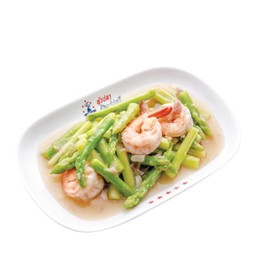 หน่อไม้ฝรั่งผัดกุ้ง