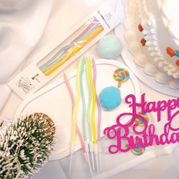 2.เทียนเกลียวสีพาสเทล