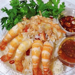 ข้าวกุ้งแกะ น้ำจิ้มซีฟู้ด