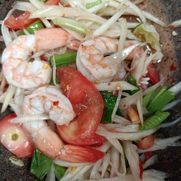 ตำกุ้งลวก