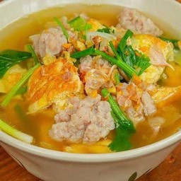 ต้มจืดไข่น้ำหมูสับ กับข้าว