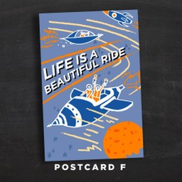 Postcard F ลาย Beautiful Ride