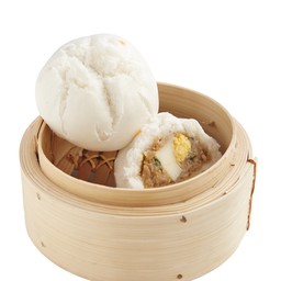 ซาลาเปาไส้หมูสับไข่ 2 ลูก นึ่ง หรือ ทอด