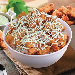 ข้าวไก่คาราเกะซอสวาซาบิมายองเนส