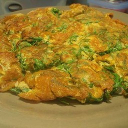 ไข่เจียวชะอมราดข้าว+,น้ำจิ้มแจ่ว