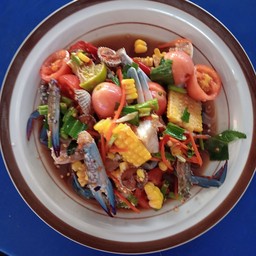 ตำปูม้าสดหอยแครง