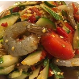 ตำแตงกุ้งสด ปลาร้า