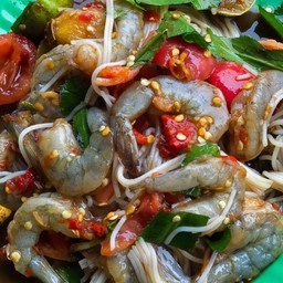 ตำกุ้งสด