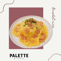 ข้าวไข่ข้นไส้กรอกไก่ Creamy Omelet with chicken sausage