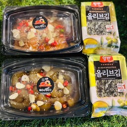 ชุดคู่หูแซ่บ (กุ้งดอง+แชลมอนดอง +สาหร่าย 2ห่อ)