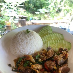 กะเพราเนื้อตุ๋น