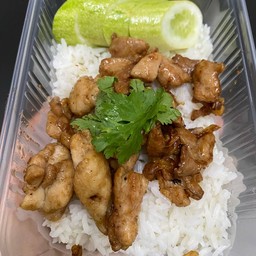 ข้าวไก่กระเทียม