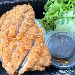 ข้าวไก่กรอบกรอบซอสเทอริยากิ