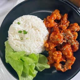 ข้าวไก่กรอบนิวออลีน - ฟรีมิโซะซุป
