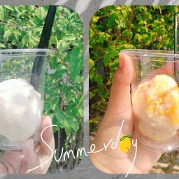 ไอติม นมสด ไข่แข็ง &เฉาก๊วย นมสดคาราเมล