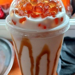 นมสดคาราเมลเย็นเพิ่มบุก