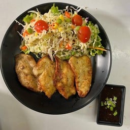 สเต็กอกไก่ย่างพริกไทยดำ