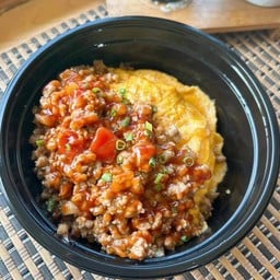 ข้าวไข่ข้น+หมูอิตาเลี่ยนซอส - ฟรีมิโซะซุป