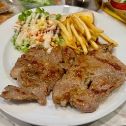 สเต็กสันคอหมู2ชิ้น