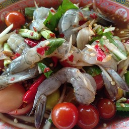 ตำกุ้งสด
