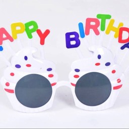 902 แว่นตาวันเกิดแฟนซี HDB สีขาว