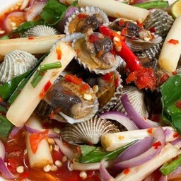 ยำหอยแครง+ไหลบัว