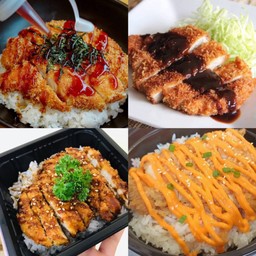 ข้าวไก่ทอดฮาฟซอส(ใส่2ซอส)