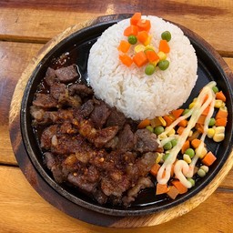 เนื้อริบอายซอสแจ่ว+ข้าว