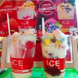 Ice station ไอศกรีมโยเกิร์ตเกล็ดหิมะ ตลาด 39 พารวย สุขสวัสดิ์ื 39