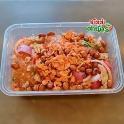ยำวุ้นเส้นหมูสับ+หมูยอ /ယန်း ဝူ့စေ့ မူစန်