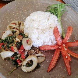 [อร่อยซ่ากับโค้ก] 14_ข้าวกระเพรา (DIY) เลือกโปรตีน +  โค้ก ออริจินัล (ขวด) 