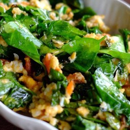 ใบเหลียงผัดไข่กุ้งแห้ง