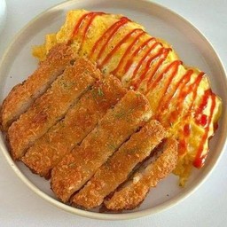 ข้าวไข่ข้นไก่ทอด