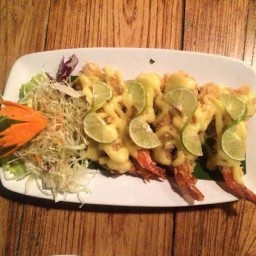 กุ้งกรอบครีมมะนาว