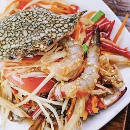 ตำปูม้ากุ้งสด