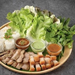 ชุดเมี่ยงสองสหาย 200g (สามชั้นลวกและทอดกรอบ)