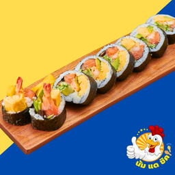คิมบับกุ้งทอดตอปิโด (ตัด8ชิ้น)