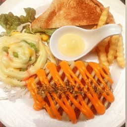 สเต็กไก่กรอบชีส