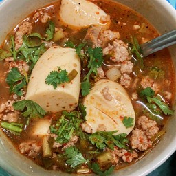 หมูสับต้มยำเต้าหู้ไข่