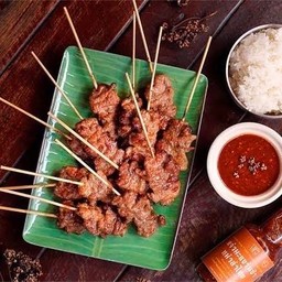 ีหมูปิ้ง รสหม่าล่ากับข้าวเหนียว ชุดใหญ่