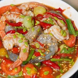 เหลากุ้งสองใจ (สดกับสุก)