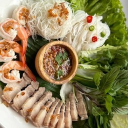 เมี่ยงหมูสามชั้น+กุ้ง