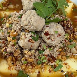 ต้มแซ่บหมูสับเต้าหู้ไข่