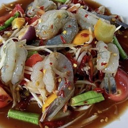 [อร่อยซ่ากับโค้ก] ตำกุ้งสด +  โค้ก ออริจินัล (กระป๋อง)