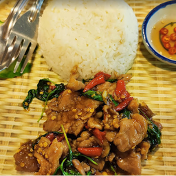 ข้าวกะเพราหมูชิ้น