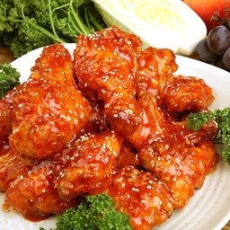 Korean style fried chicken sweet & spicy sauce wholeไก่ทอดซอสเกาหลี