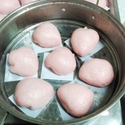 ซาลาเปาสังขยานมชมพู 6 ลูกแช่แข็ง